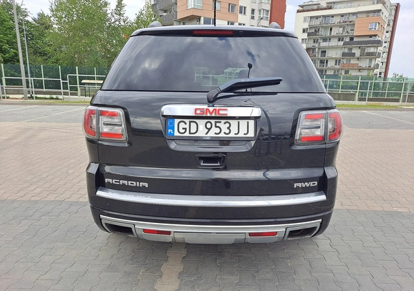 GMC Acadia cena 50000 przebieg: 107200, rok produkcji 2013 z Gdańsk małe 529